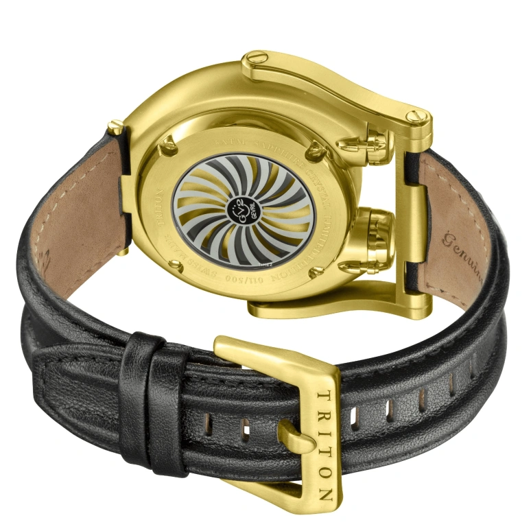 Gevril,Triton 49mm,49mm,Stainless Steel,Black,Automatic,Sapphire,Round,3408