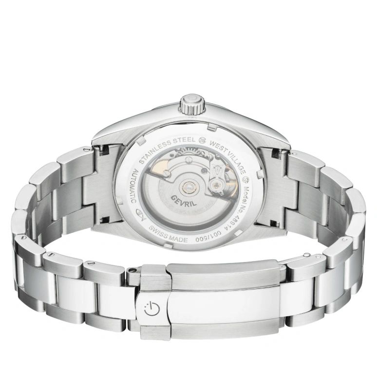 Gevril,West Village 40mm,40mm,Stainless Steel,Green,Automatic,Day,38hours,48914