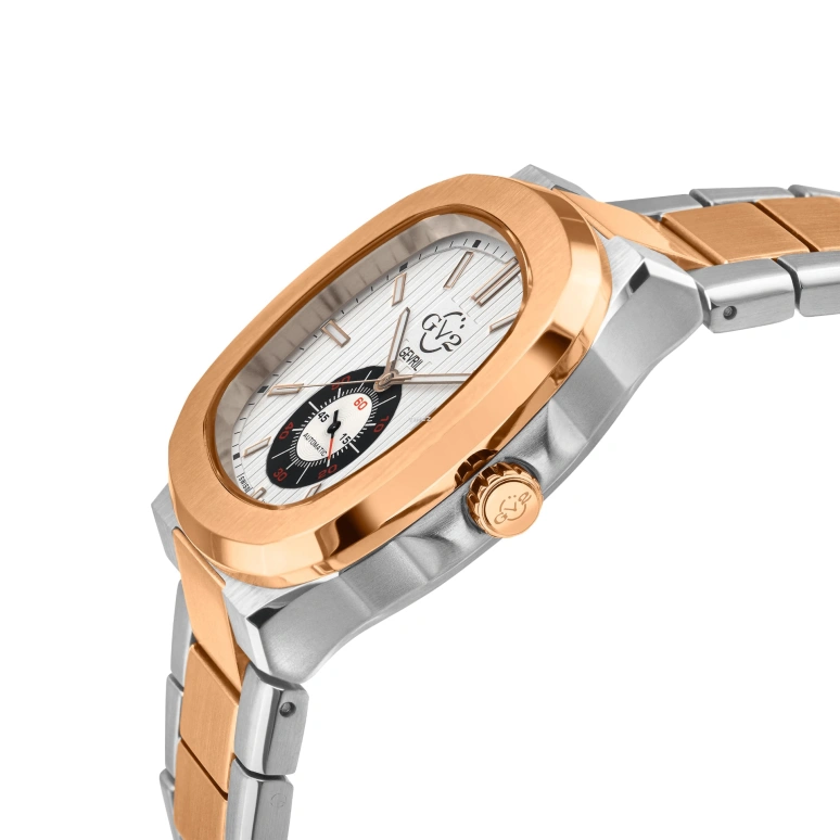 Gevril,Potente 40mm,40mm,Stainless Steel,Silver,Automatic,Day,Sapphire,18303B