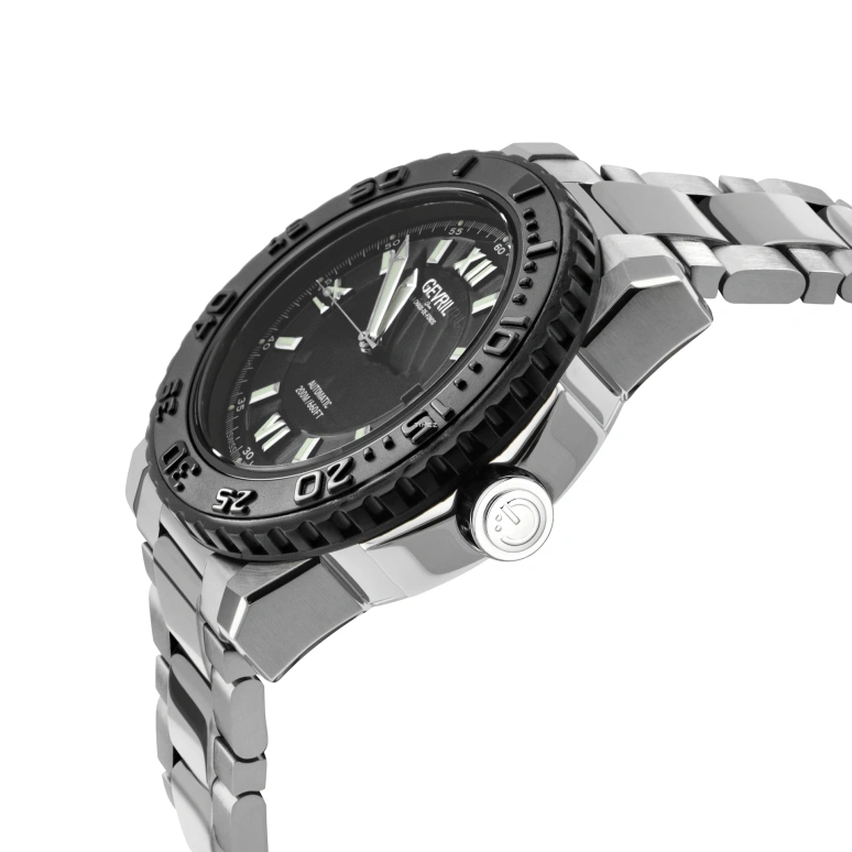 Gevril,Seacloud 44mm,44mm,Stainless Steel,Black,Automatic,Day,36hours,31249B