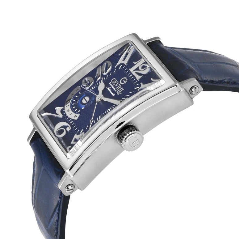 Gevril,Avenue of Americas 44mm,44mm,Stainless Steel,Blue,Automatic,Date,Day,15023