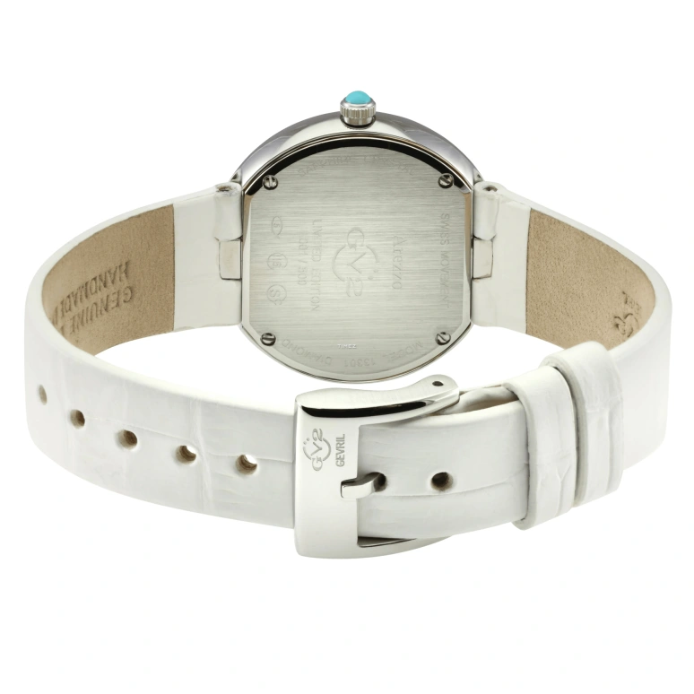 Gevril,Arezzo 33mm,33mm,Stainless Steel,Blue,Quartz,Round,Silver,13301