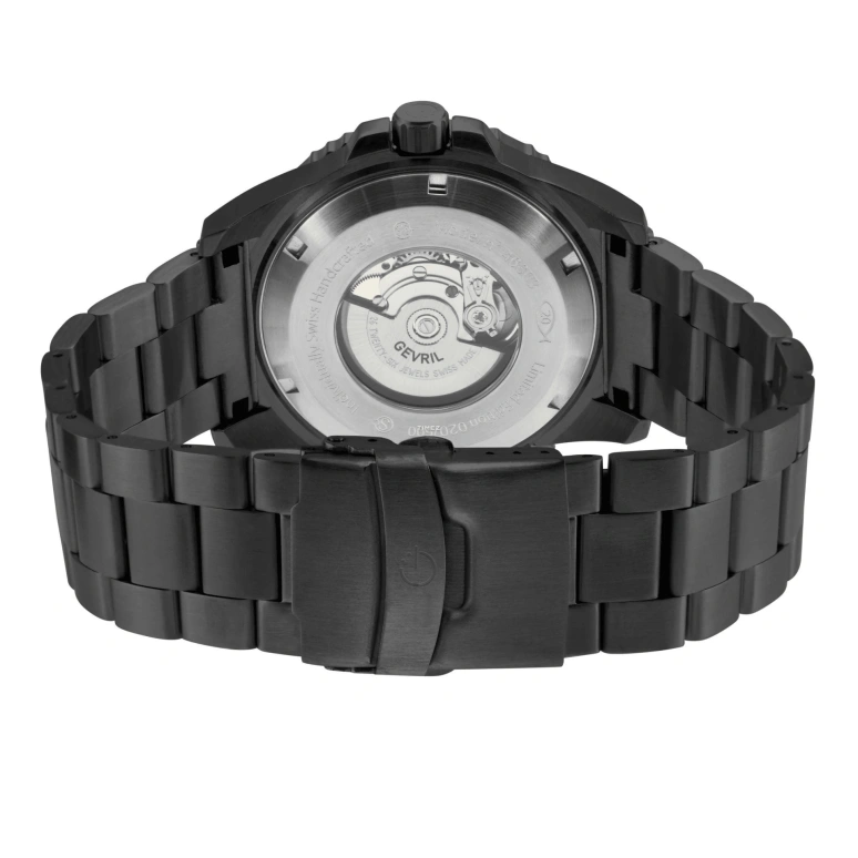 Gevril,Canal Street 46mm,46mm,Stainless Steel,Black,Automatic,Day,38hours,46603B