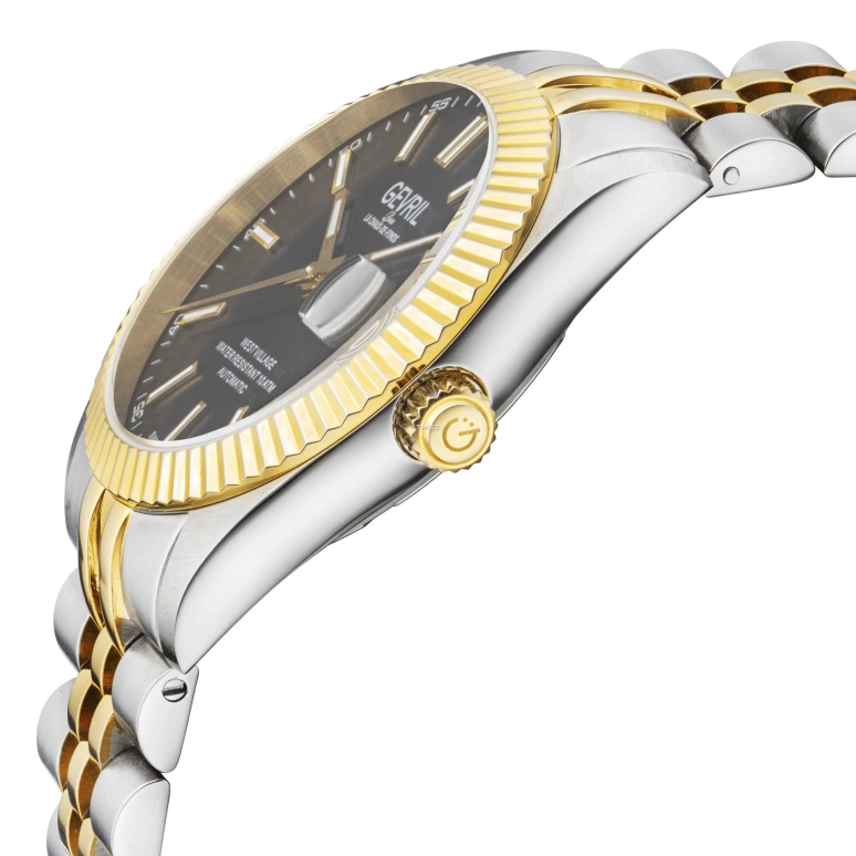 Gevril,West Village 40mm,40mm,Stainless Steel,Black,Automatic,Day,38hours,48903