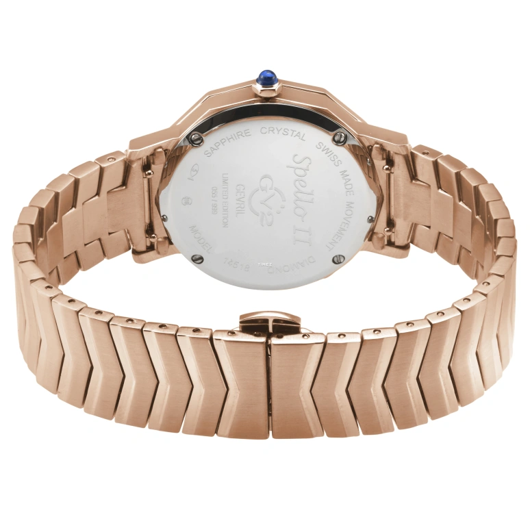 Gevril,Spello 36mm,36mm,Stainless Steel,Black,Quartz,Sapphire,Crystal Glass,Twelve edge,14518B