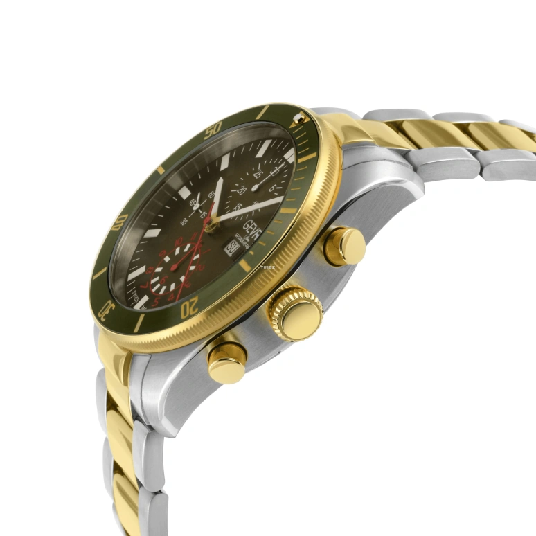Gevril,Yorkville 43mm,43mm,Stainless Steel,Green,Black,Gradient,Automatic,Chronograph,Date,Day,48625B