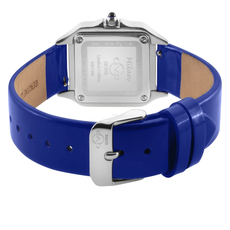 Gevril,Milan 27.50mm,27.50mm,Stainless Steel,White,Quartz,Sapphire,Square,12110