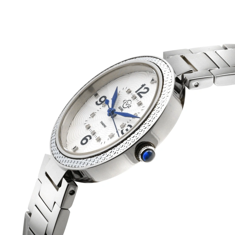 Gevril,Piemonte 36mm,36mm,Stainless Steel,White,Quartz,Sapphire,Round,14200B