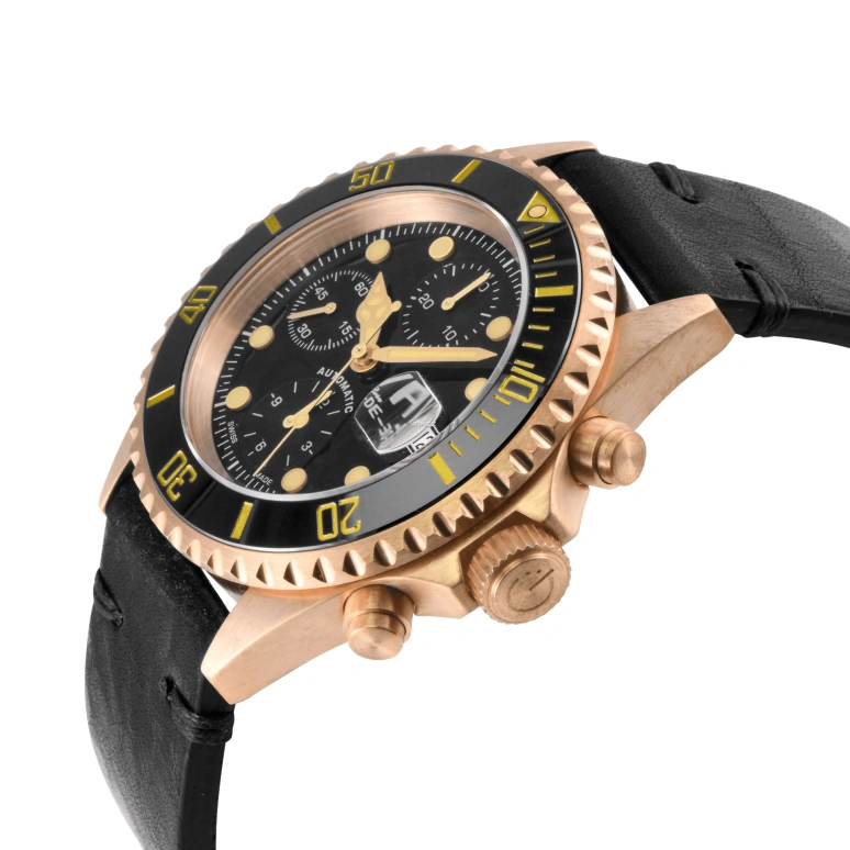 Gevril,Wall Street 44mm,44mm,Bronze,Black,Automatic,Chronograph,Day,4167