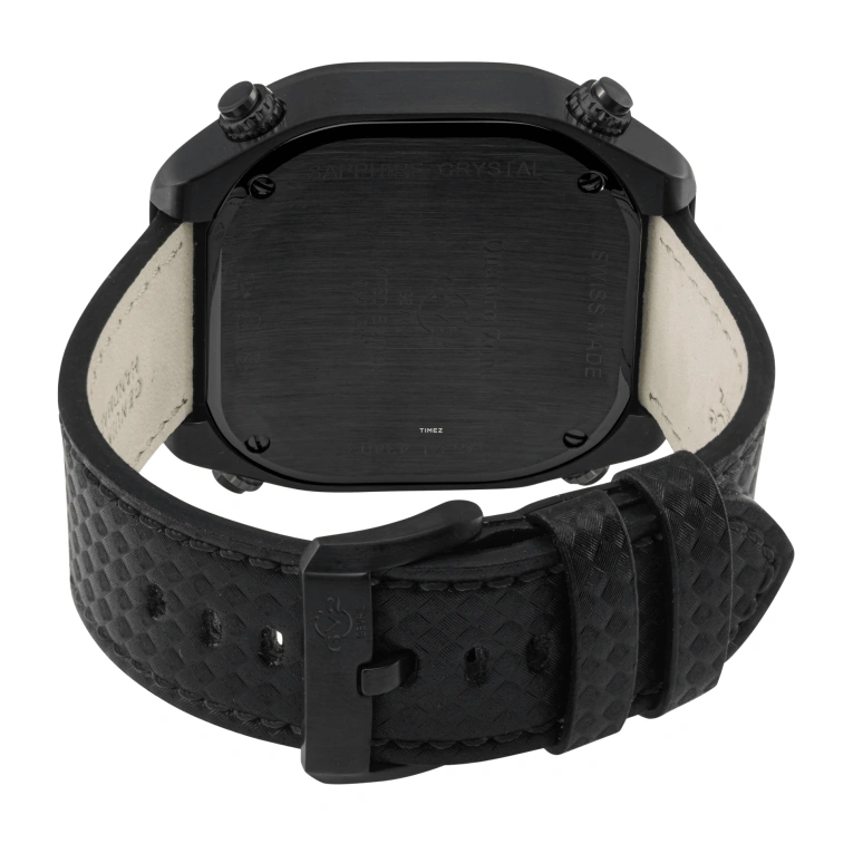 Gevril,GV2 Quattro Zone 46mm,46mm,Stainless Steel,Black,Quartz,World Time,Sapphire,43403