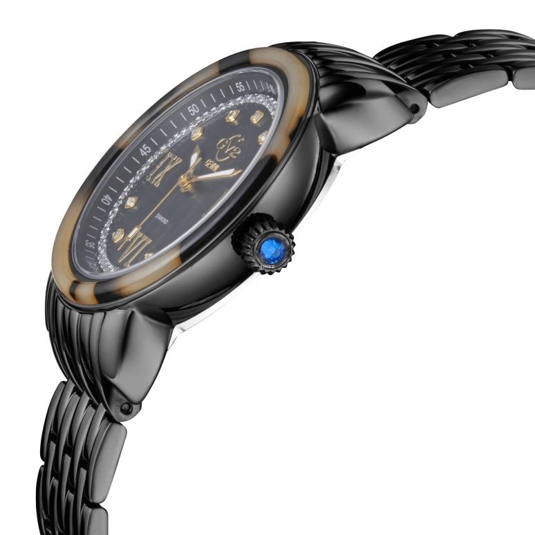 Gevril,Marsala 37mm,37mm,Stainless Steel,Black,Quartz,Sapphire,Crystal Glass,Round,9852B