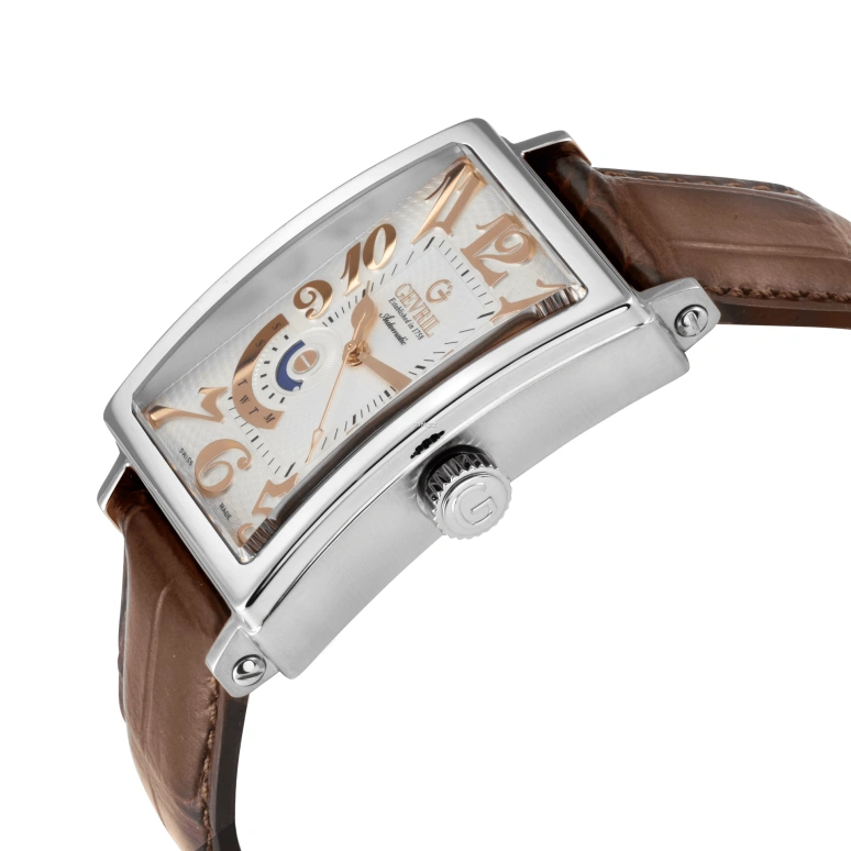 Gevril,Avenue of Americas 44mm,44mm,Stainless Steel,White,Automatic,Date,Day,15020