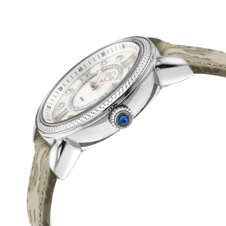 Gevril,Marsala 37mm,37mm,Stainless Steel,White,Quartz,Sapphire,Crystal Glass,Round,9860