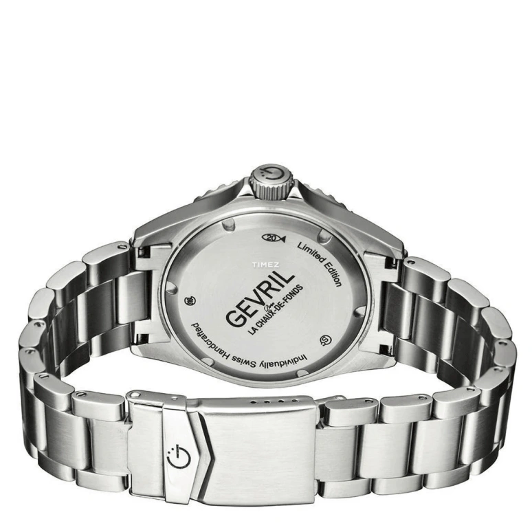 Gevril,Wall Street 43mm,43mm,Stainless Steel,Black,Automatic,Day,38hours,4850A