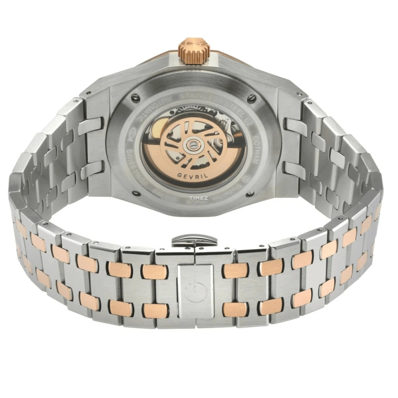 Gevril,Gotham 41mm,41mm,Stainless Steel,Black,Automatic,Day,38hours,49405B