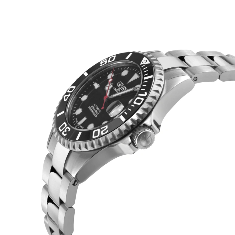 Gevril,Wall Street 39mm,39mm,Stainless Steel,Black,Automatic,Day,38hours,4760B