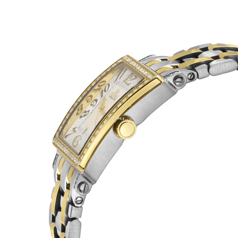 Gevril,Avenue of Americas 33x25mm,33x25mm,Stainless Steel,Pink,Quartz,Day,Sapphire,Crystal Glass,7544YLB