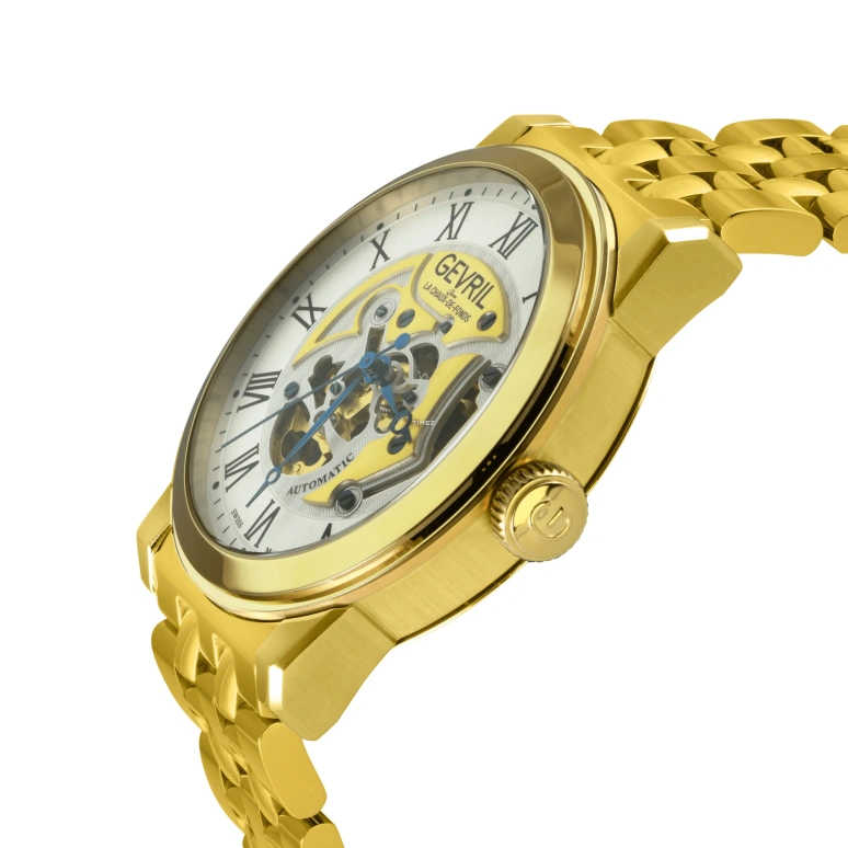 Gevril,Vanderbilt 47mm,47mm,Stainless Steel,Silver,Automatic,Sapphire,Round,22962B