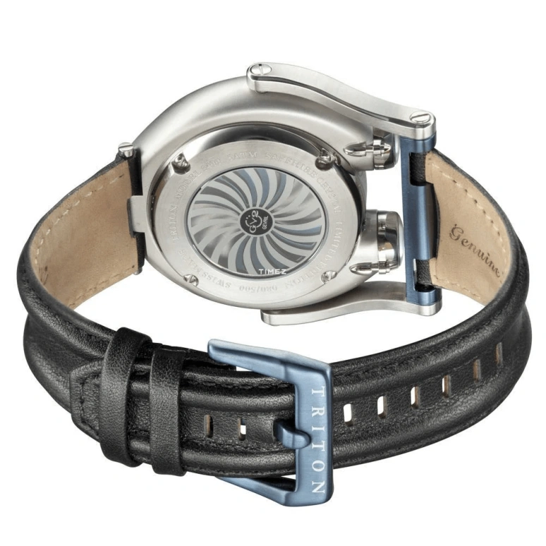 Gevril,Triton 49mm,49mm,Stainless Steel,Black,Automatic,Sapphire,Crystal Glass,Round,3400