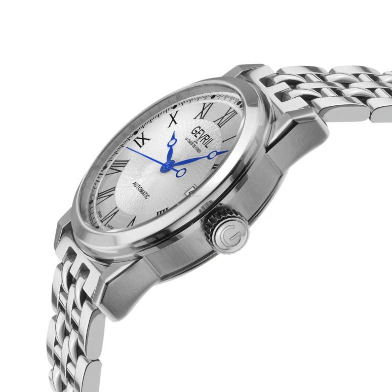 Gevril,Madison 39mm,39mm,Stainless Steel,Silver,Automatic,Day,38hours,2572