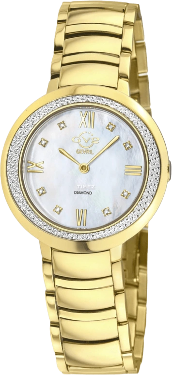 Gevril,Amalfi 34mm,34mm,Stainless Steel,White,Quartz,Sapphire,Round,14102B