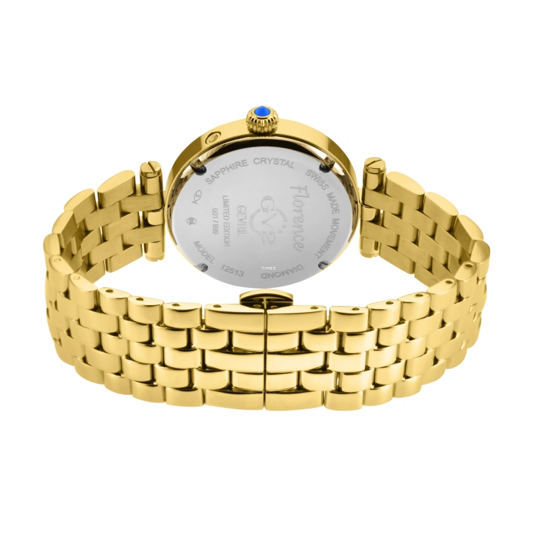 Gevril,Florence 36mm,36mm,Stainless Steel,White,Quartz,Moonphase,Date,Day,12513