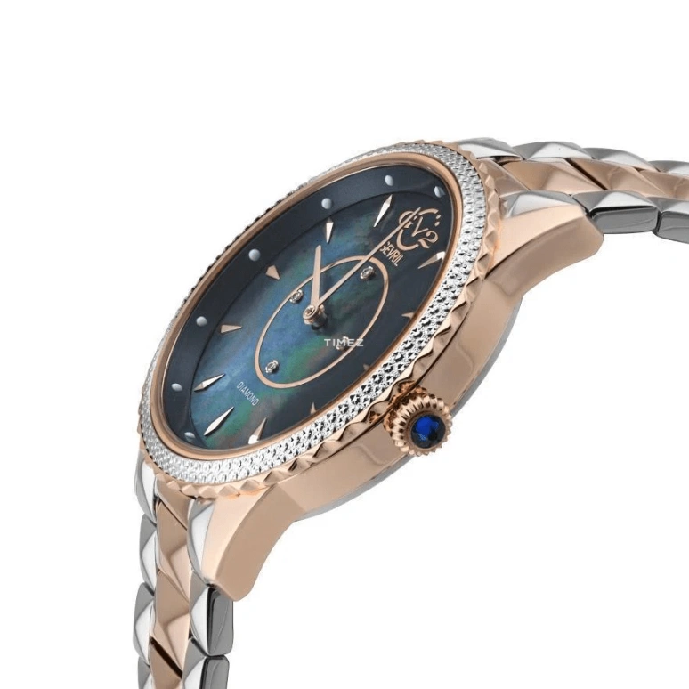 Gevril,Siena 38mm,38mm,Rose Gold,Blue,Quartz,Sapphire,Round,11705,11705-425