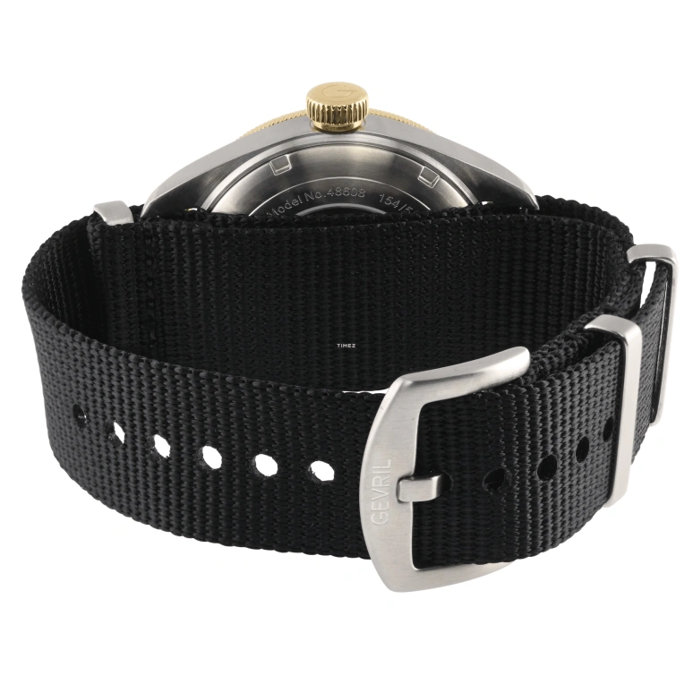 Gevril,Yorkville 43mm,43mm,Stainless Steel,Black,Automatic,Day,38hours,48608N