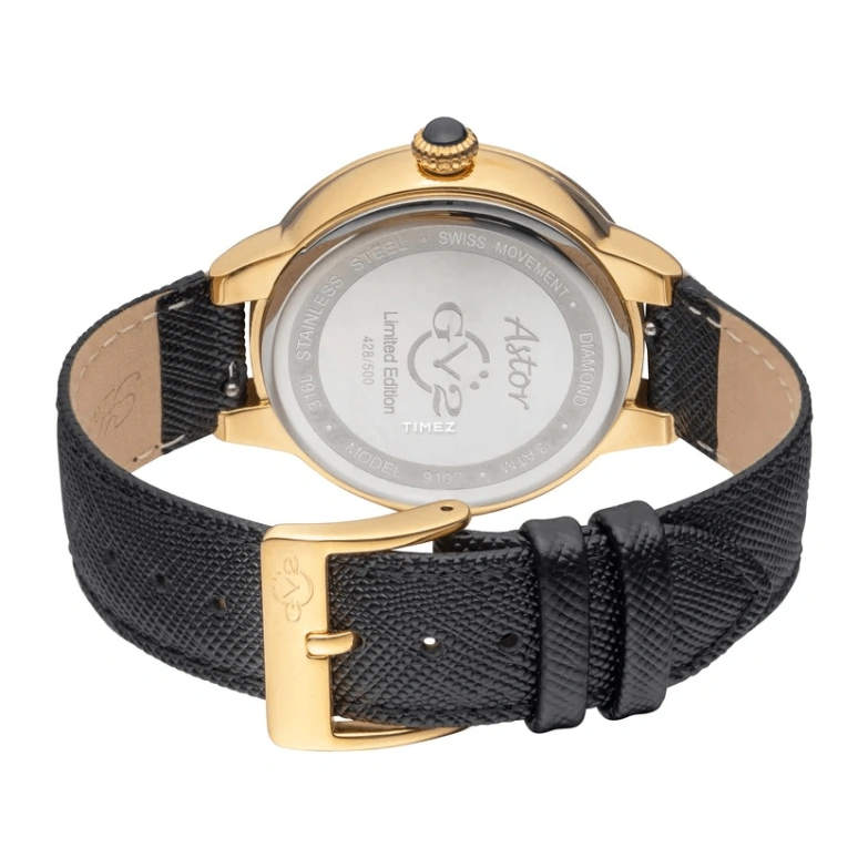 Gevril,Astor 40mm,40mm,Stainless Steel,White,Quartz,Sapphire,Crystal Glass,Round,9107