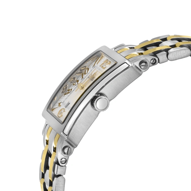 Gevril,Avenue of Americas 33x25mm,33x25mm,Stainless Steel,Pink,Quartz,Day,Sapphire,Crystal Glass,7544YB