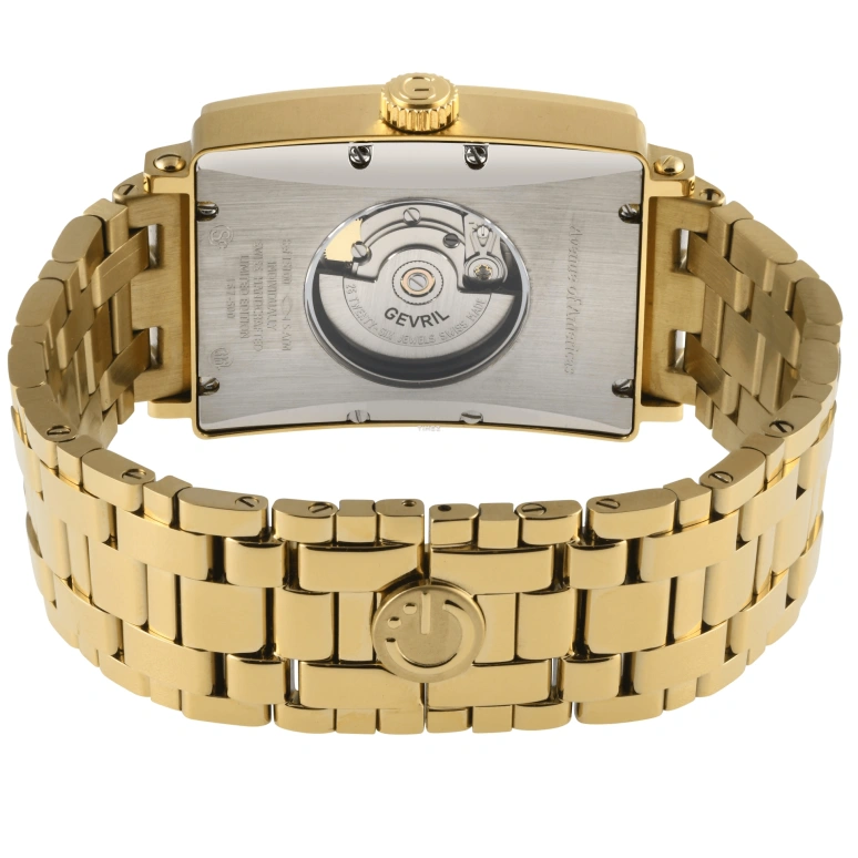 Gevril,Avenue of Americas 44mm,44mm,Stainless Steel,White,Automatic,Day,38hours,15100B