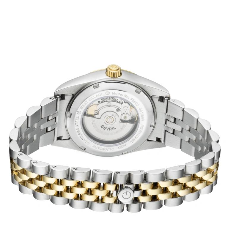 Gevril,West Village 40mm,40mm,Stainless Steel,Black,Automatic,Day,38hours,48903