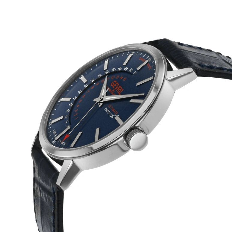 Gevril,Guggenheim 40mm,40mm,Stainless Steel,Ocean Blue,Automatic,Day,42hours,510,510.60.62