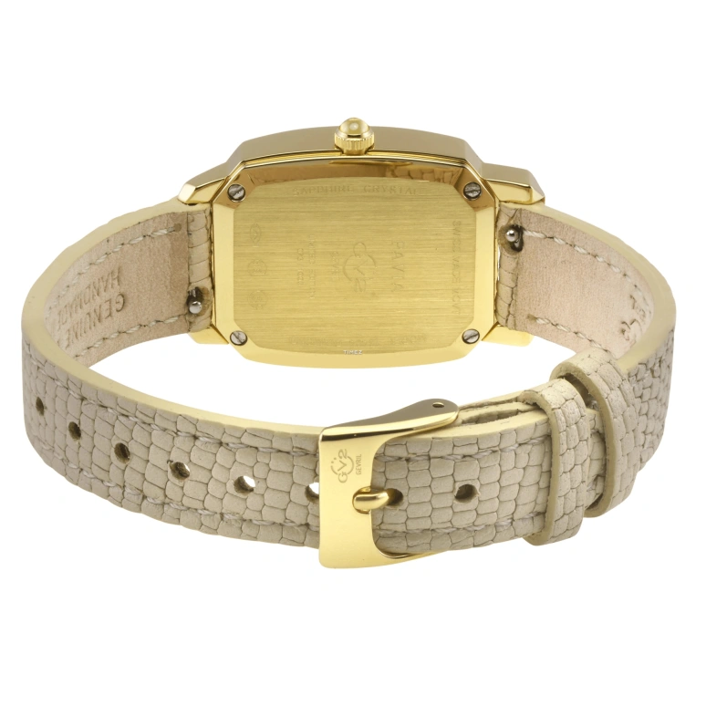 Gevril,Pavia 25mm,25mm,Stainless Steel,White,Quartz,Sapphire,Crystal Glass,Octagon,13404