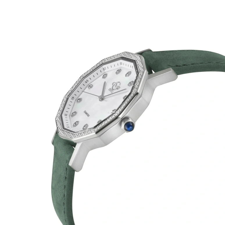 Gevril,Spello 36mm,36mm,Stainless Steel,Silver White,White,Quartz,Sapphire,Crystal Glass,Twelve edge,14510