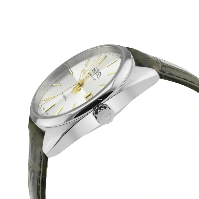 Gevril,Five Points 40mm,40mm,Stainless Steel,Silver,Automatic,Day,38hours,48702A