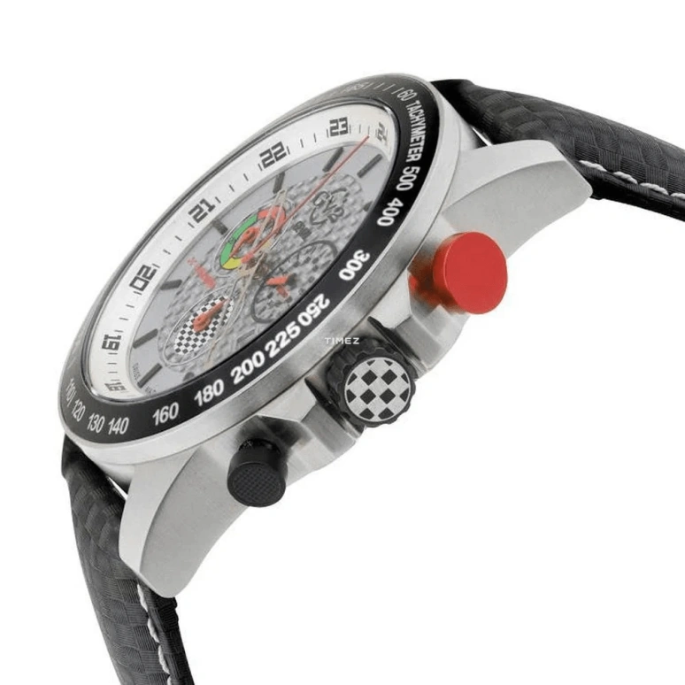 Gevril,Scuderia 45mm,45mm,Stainless Steel,Silver,White,Quartz,Chronograph,Day,Dule Time,Alarm,Sapphire,Crystal Glass,Round,9920
