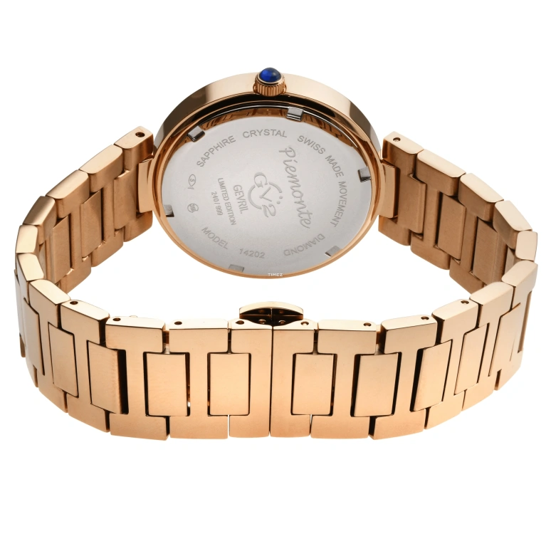 Gevril,Piemonte 36mm,36mm,Stainless Steel,White,Quartz,Sapphire,Round,14202B