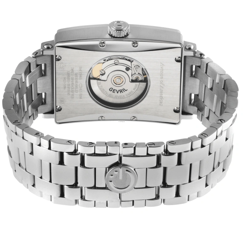 Gevril,Avenue of Americas 44mm,44mm,Stainless Steel,Blue,Automatic,Day,38hours,15003B