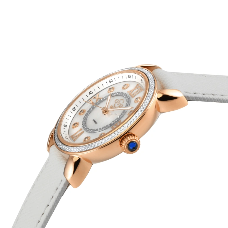Gevril,Marsala 37mm,37mm,Stainless Steel,White,Quartz,Sapphire,Crystal Glass,Round,9863,9863-V1