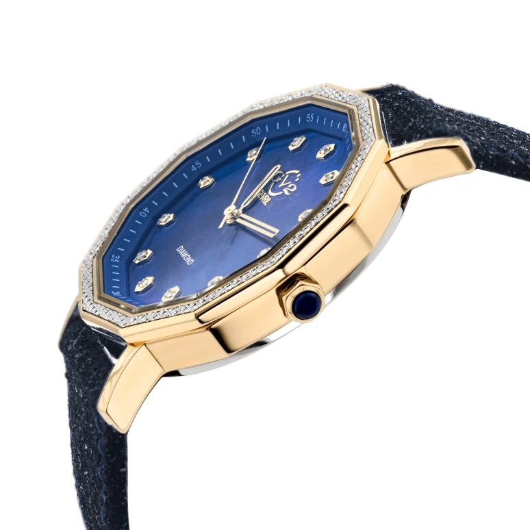 Gevril,Spello 38mm,38mm,Stainless Steel,Blue,Quartz,Sapphire,Round,14503