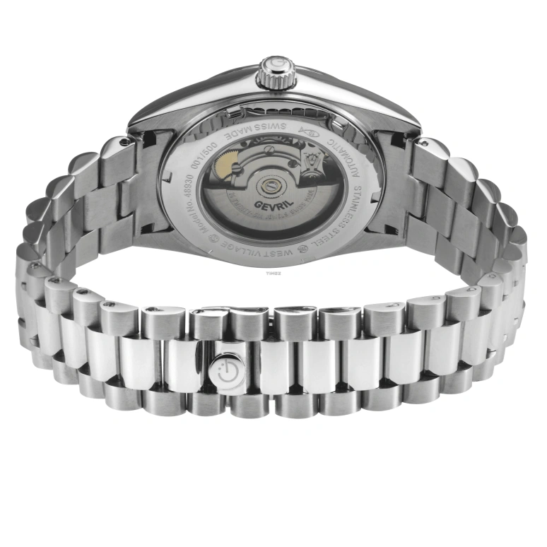 Gevril,West Village 40mm,40mm,Stainless Steel,Blue,Automatic,Day,38hours,48931B