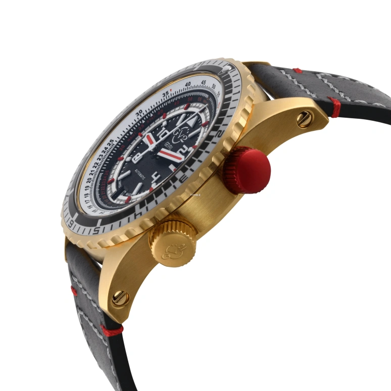 Gevril,Contasecondi 43mm,43mm,Stainless Steel,Black,Automatic,Chronograph,Day,3510