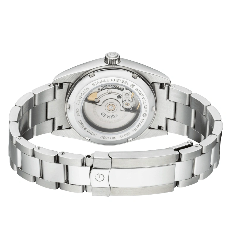 Gevril,Wall Street 40mm,40mm,Stainless Steel,Silver,Automatic,Day,38hours,48922
