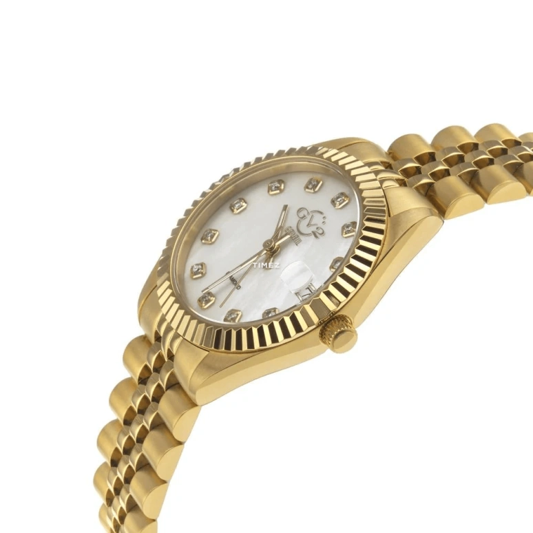 Gevril,Naples 34mm,34mm,Stainless Steel,White,Quartz,Day,Sapphire,12402