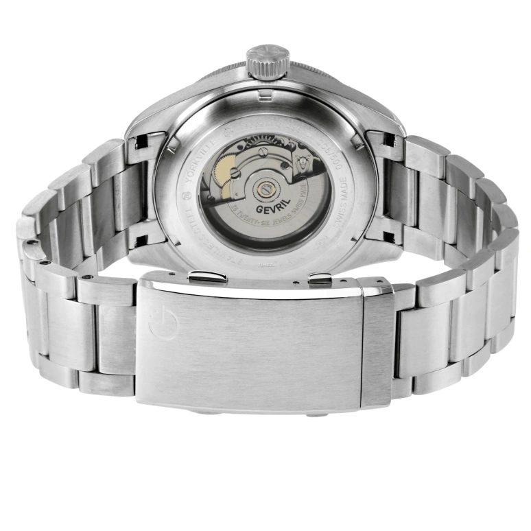 Gevril,Yorkville 43mm,43mm,Stainless Steel,Dark Green,Automatic,Day,38hours,48610B
