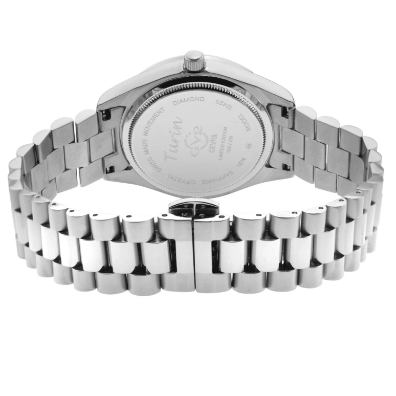 Gevril,Turin 36mm,36mm,Stainless Steel,White,Quartz,Day,Sapphire,12425B