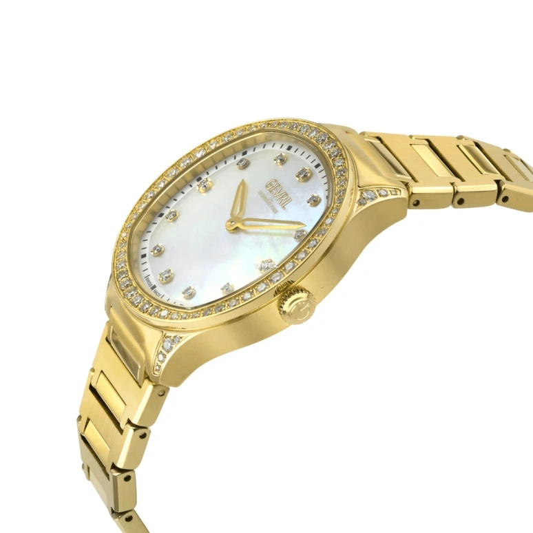 Gevril,Morcote 36mm,36mm,Stainless Steel,White,Quartz,Sapphire,Crystal Glass,Cushion,10221B