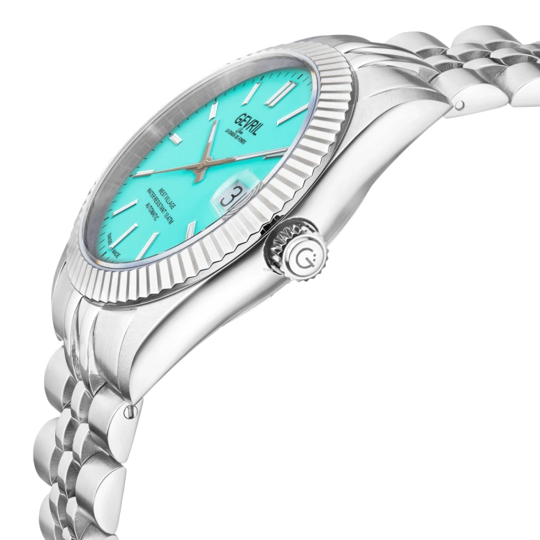 Gevril,West Village 40mm,40mm,Stainless Steel,Blue,Automatic,Day,38hours,48906