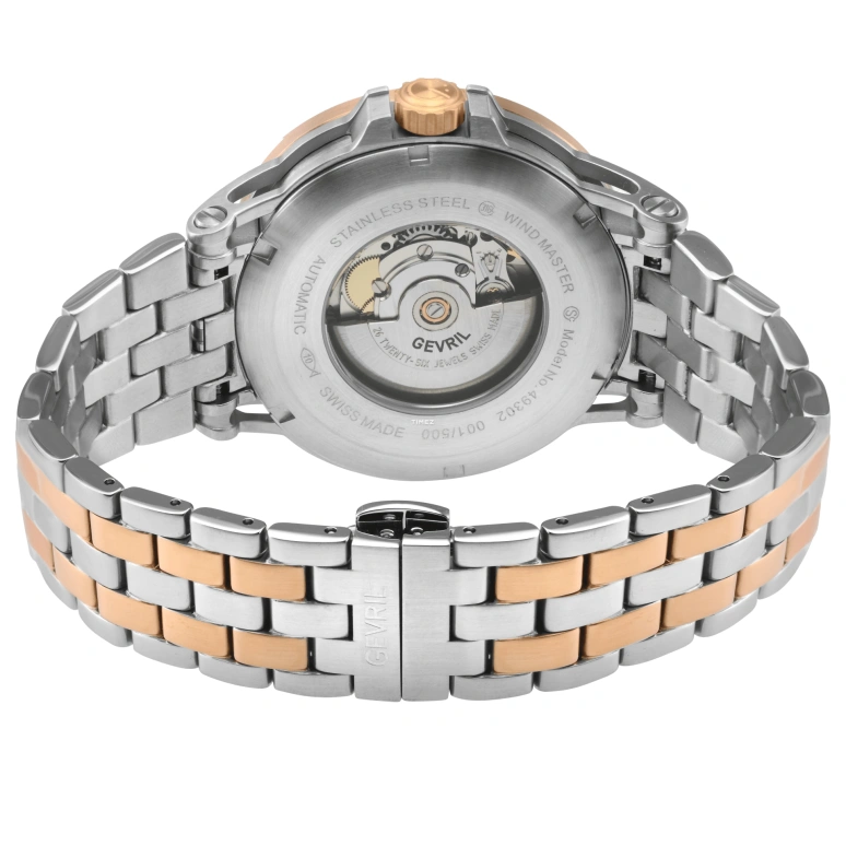 Gevril,Wind Master 44mm,44mm,Stainless Steel,Blue,Automatic,38hours,Sapphire,49302B